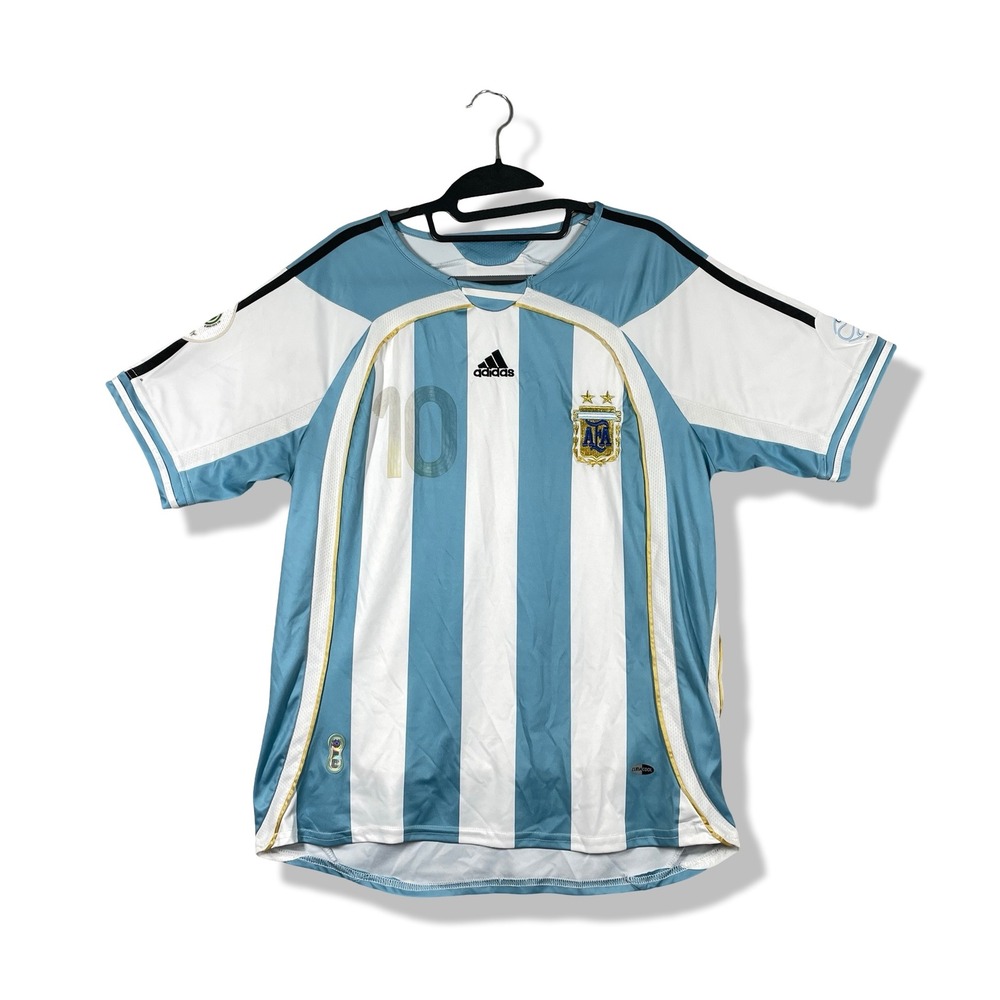 Adidas Argentina Messi 10 Soccer Jersey Mens M 2006 World Cup Blokecore Sporty